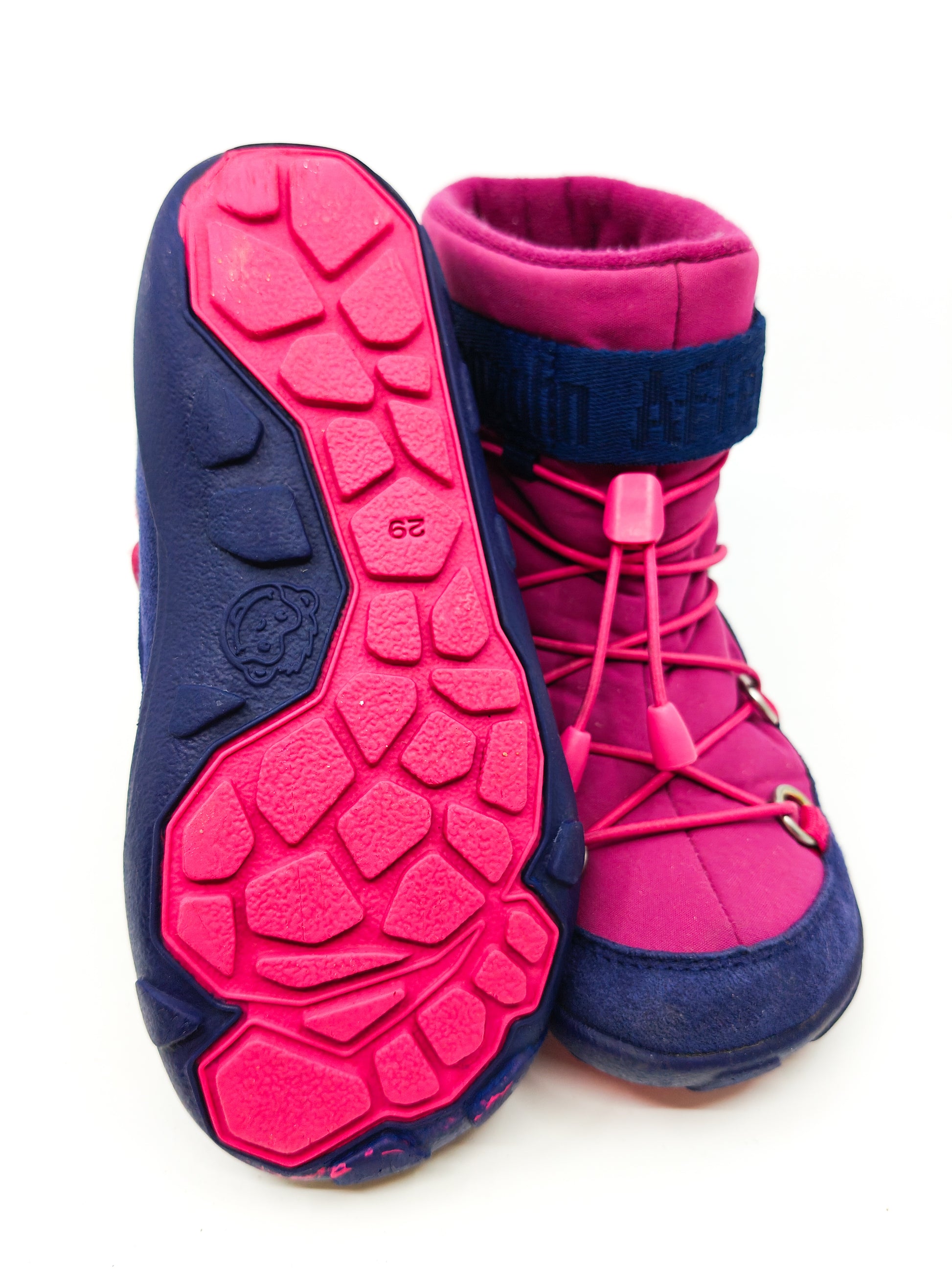 Askeltamo paljasjalkakengat Affenzahn Snowboot pink 