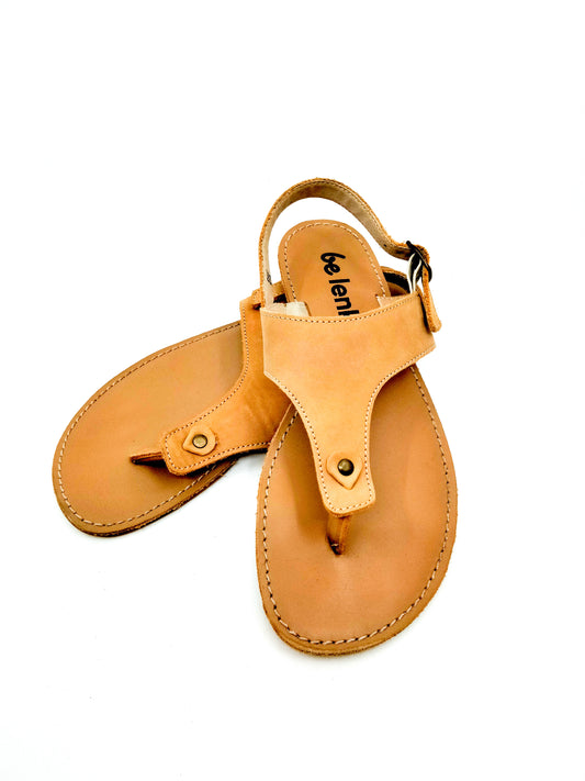 Vaaleanruskeat sandaalit nahkaa